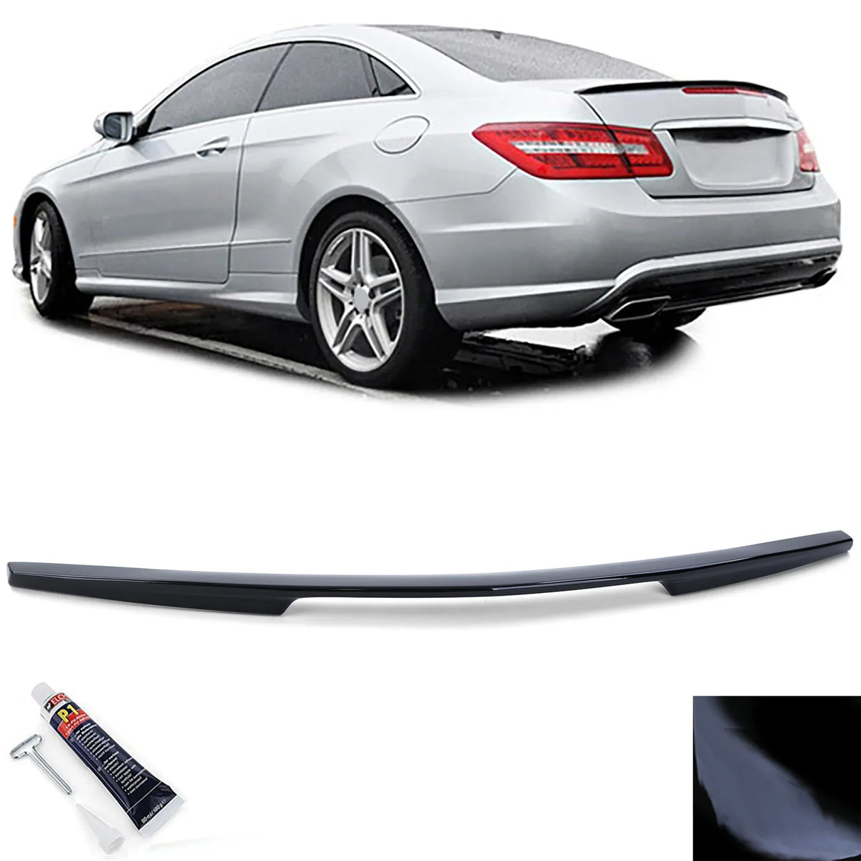Mercedes C C207 Coupé 09-16 Spoiler Cofano Nero Lucido - autorivallo