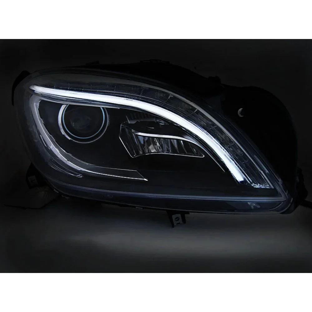 Mercedes Classe M W166 2011-2015 Fari Anteriori LED Neri Lightube - autorivallo