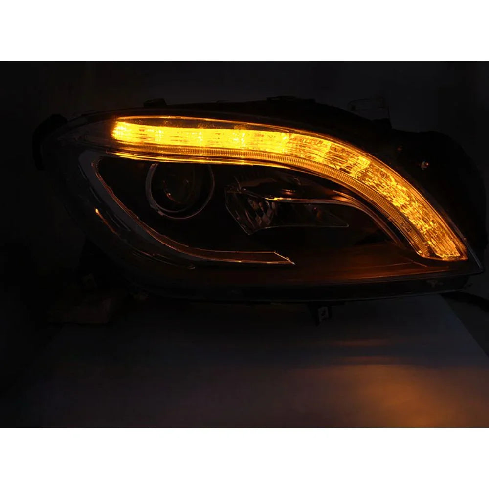 Mercedes Classe M W166 2011-2015 Fari Anteriori LED Neri Lightube - autorivallo