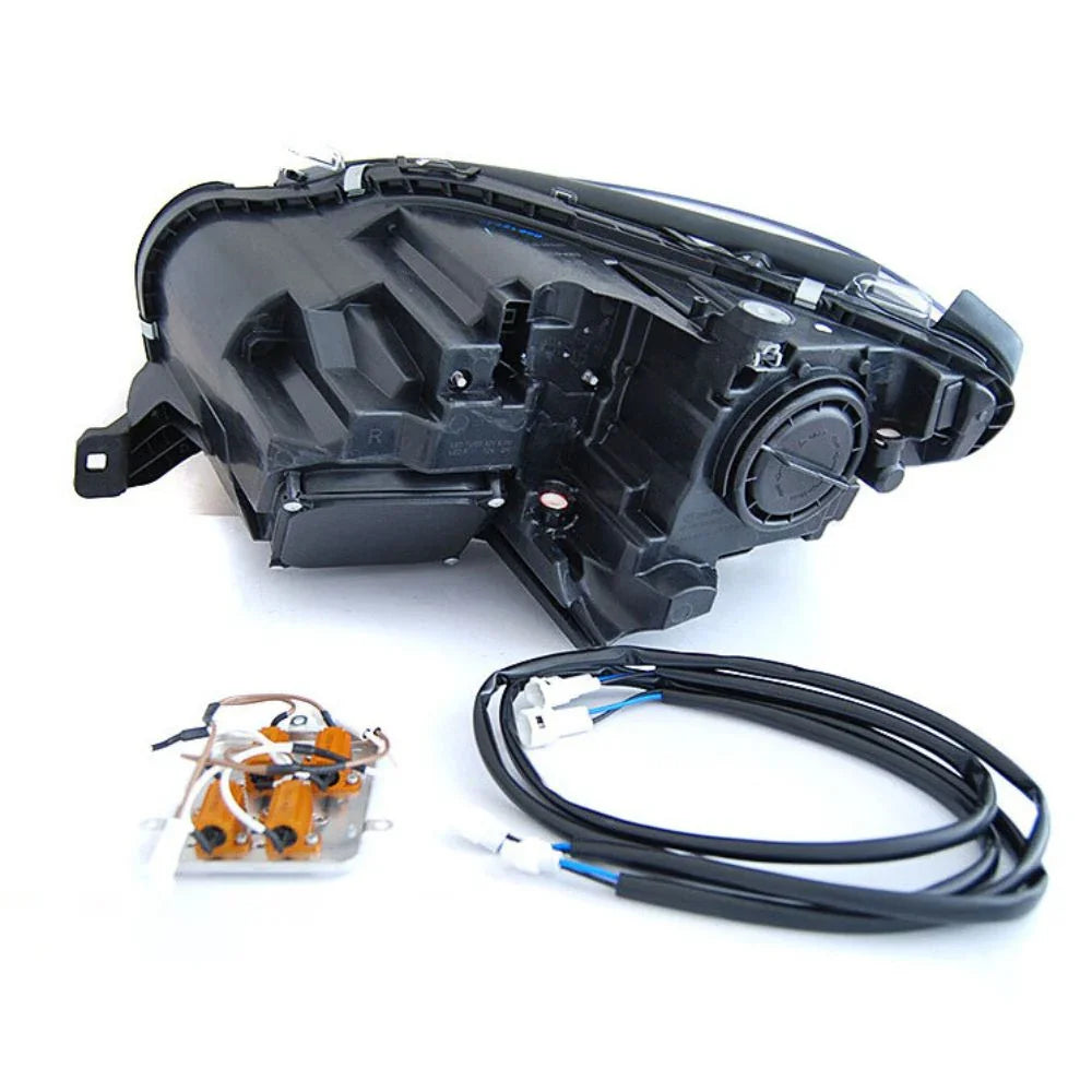 Mercedes Classe M W166 2011-2015 Fari Anteriori LED Neri Lightube - autorivallo