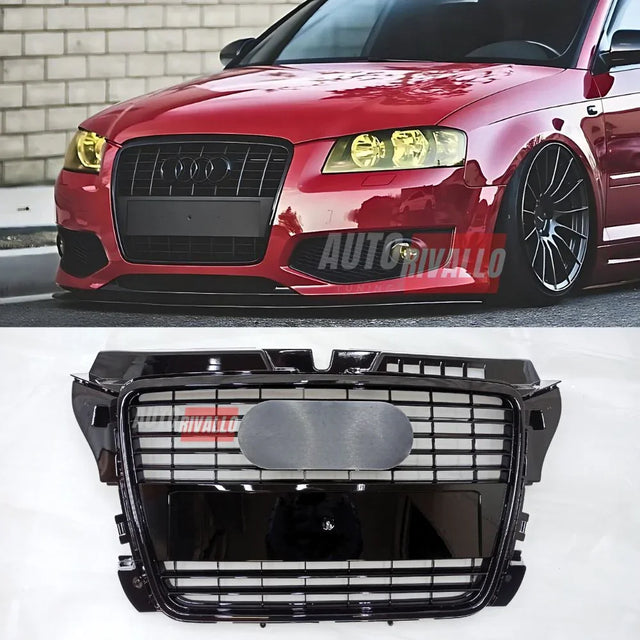 Audi A3 8P S3 S-Line 2008-2012 Griglia Anteriore Look S3 Nera - autorivallo