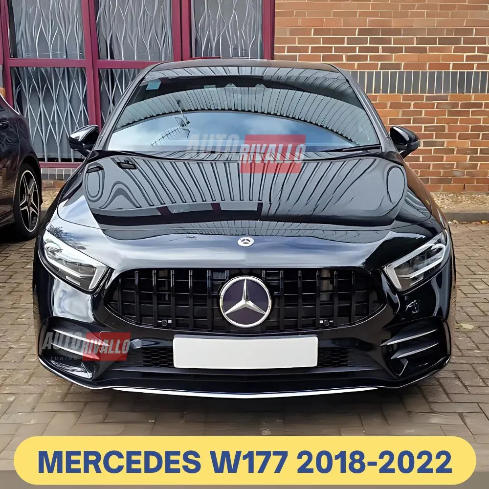 Mercedes A W177 18-22 Griglia Anteriore A45 AMG Look Nero - autorivallo