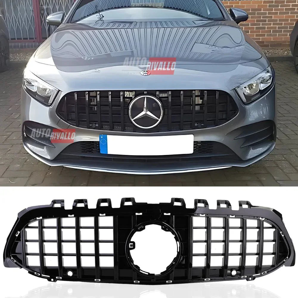 Mercedes A W177 18-22 Griglia Anteriore A45 AMG Look Nero - autorivallo
