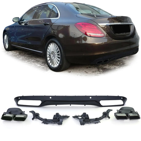 Mercedes C W205 2014-2018 Diffusore Posteriore AMG C63 Look - autorivallo