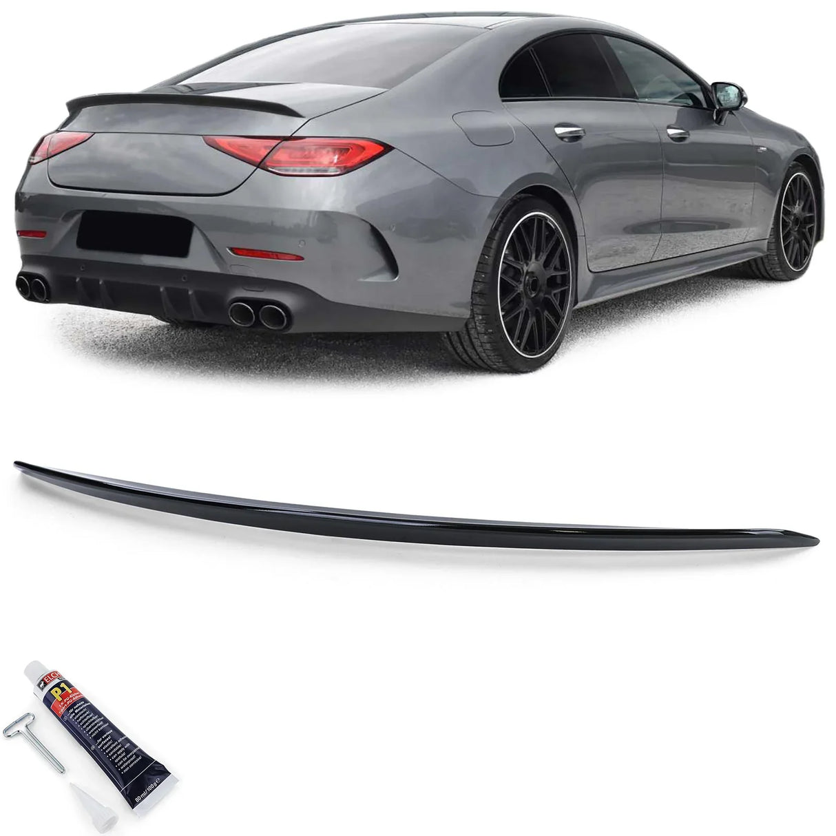 Mercedes CLS C257 2017-2023 Spoiler Cofano Nero Lucido - autorivallo