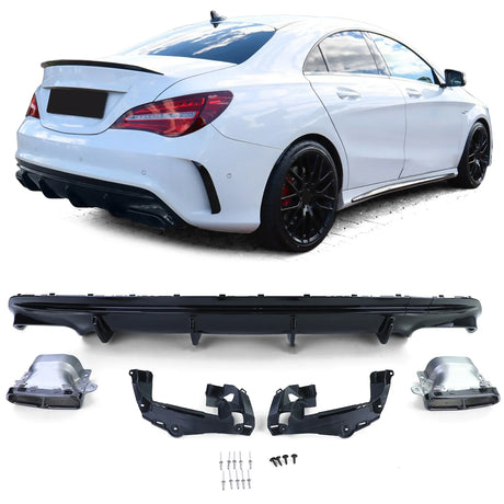 Mercedes CLA C117 2013-2019 Diffusore Posteriore AMG A45 Look - autorivallo