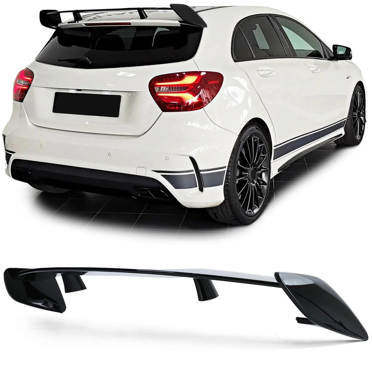 Mercedes Classe A W176 2012-2018 Spoiler Tetto Nero Lucido - autorivallo