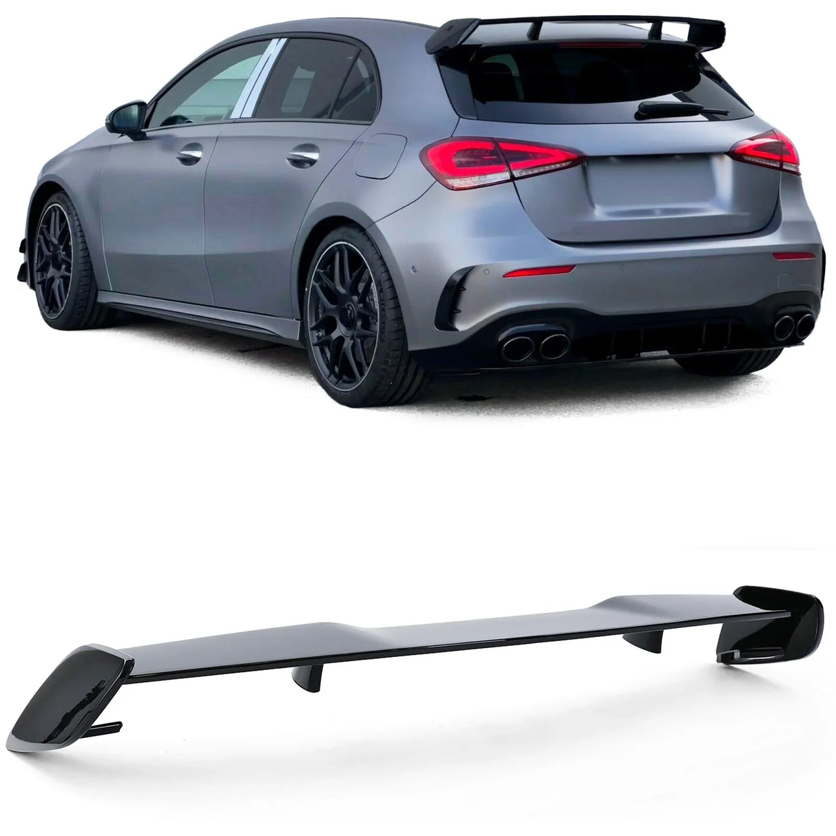 Mercedes Classe A W177 2018-2022 Spoiler Tetto Nero Lucido - autorivallo