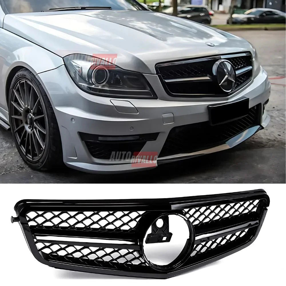 Mercedes C204 Coupé Griglia Anteriore AMG C63 Look Nero Lucido - autorivallo