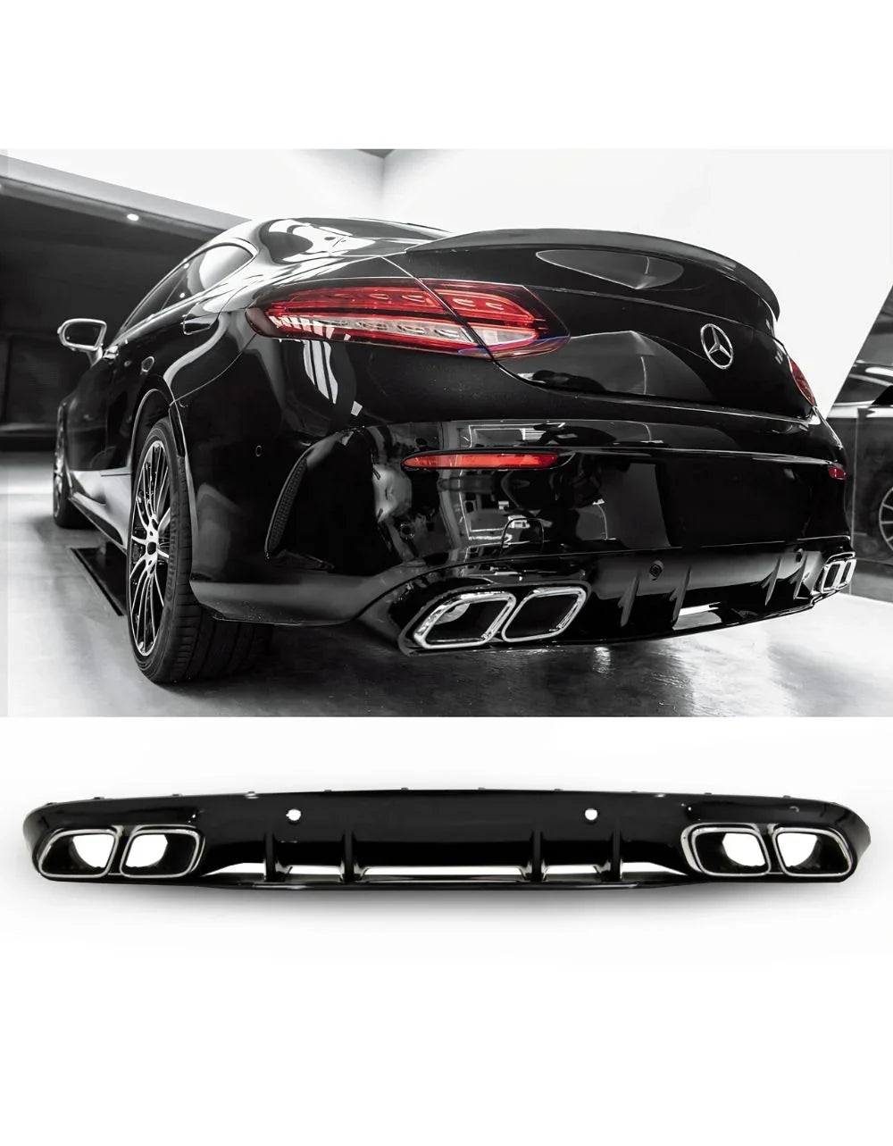 Mercedes C205 A205 2014-2021 Diffusore AMG Line C63S Look - autorivallo