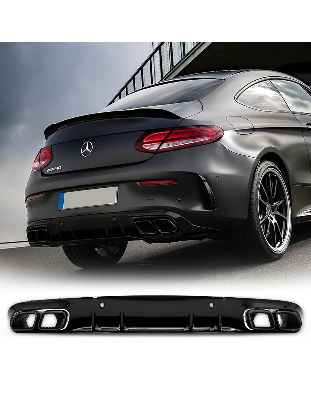 Mercedes C205 A205 2014-2021 Diffusore AMG Line C63S Look - autorivallo
