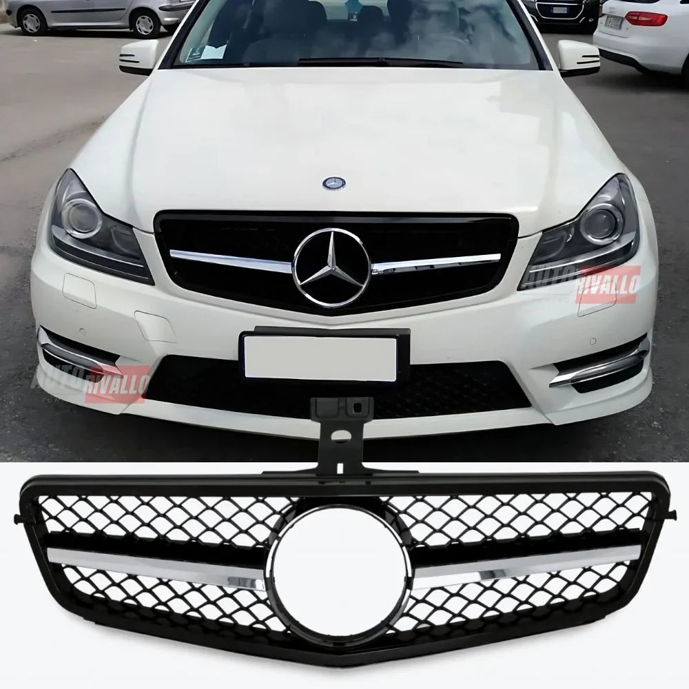 Mercedes C W204 2007-2014 Griglia Anteriore AMG C63 Design - autorivallo