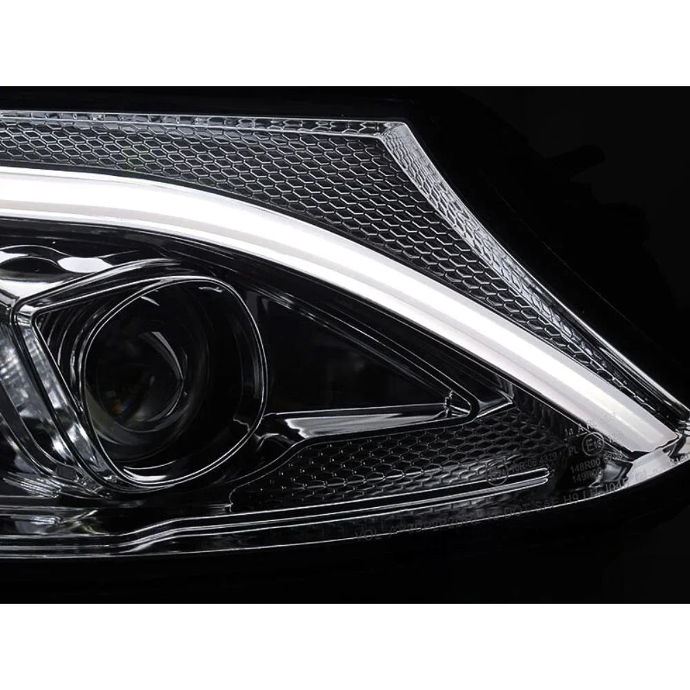 Mercedes C W205 2014-2018 Fari Anteriori LED Cromati Lightube - autorivallo