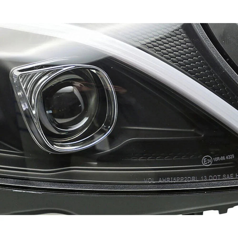 Mercedes C W205 2014-2018 Fari Anteriori LED Neri Lightube - autorivallo