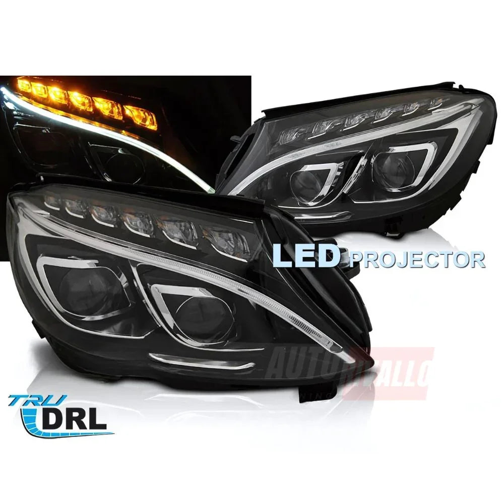 Mercedes C W205 2014-2018 Fari Anteriori Full LED Diurne - autorivallo
