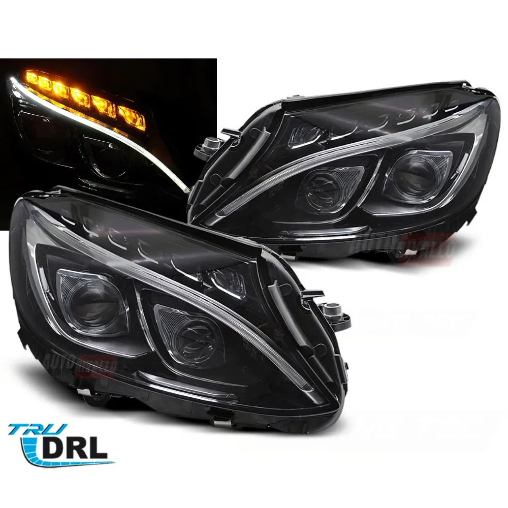 Mercedes C W205 2014-2018 Fari Anteriori a LED DRL TRU - autorivallo