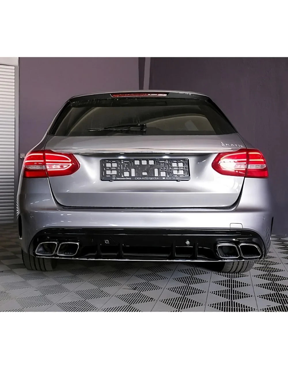 Mercedes C W205 2014-2021 Diffusore Posteriore AMG Line Sport - autorivallo