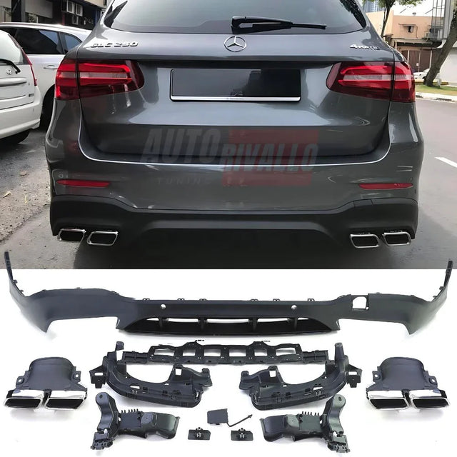 Mercedes GLC X253 SUV 16-19 AMG Line Diffusore AMG 63S Look - autorivallo