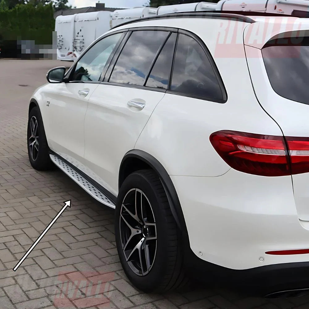 Mercedes GLC X253 C253 2015-2019 Pedane Laterali in Alluminio - autorivallo
