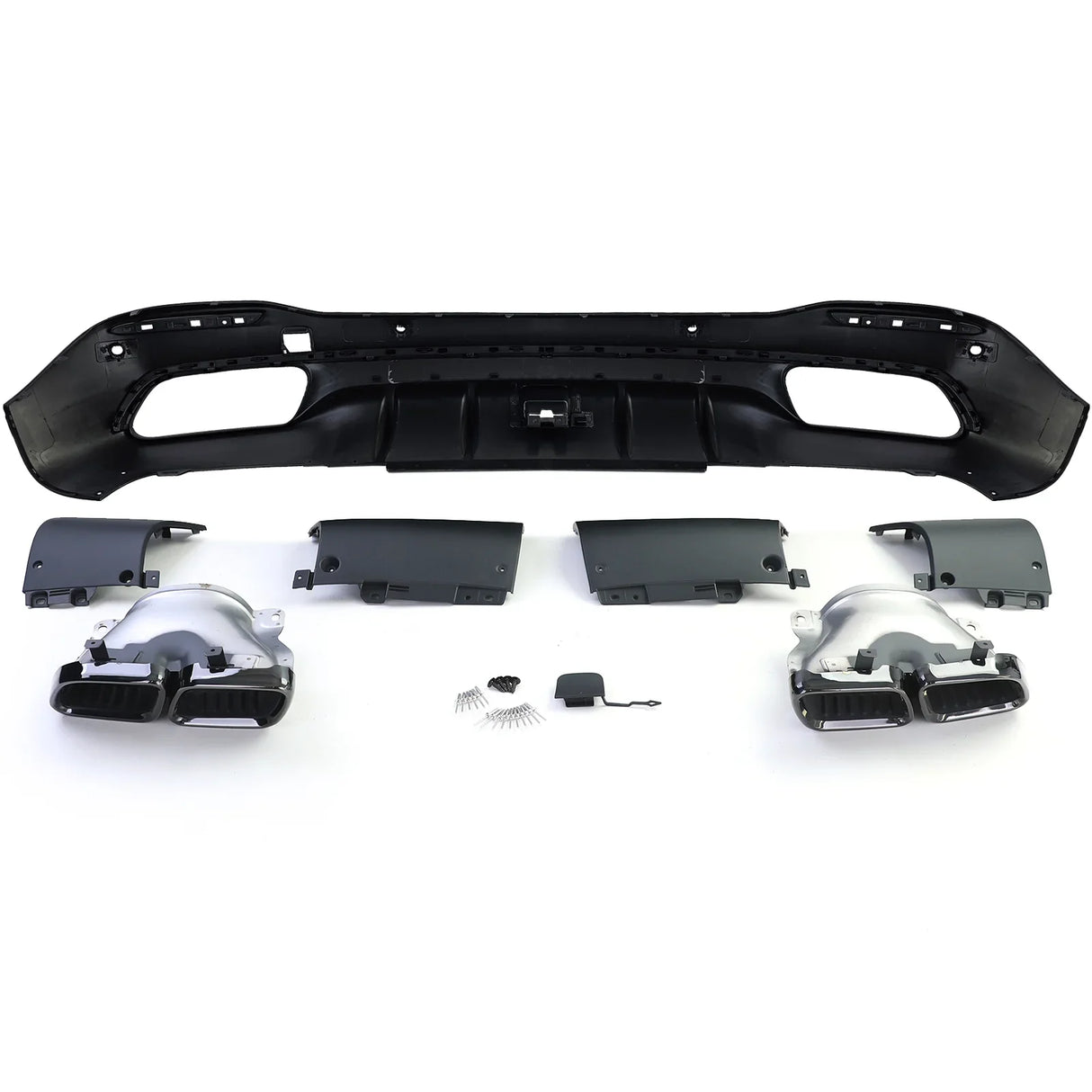 Mercedes GLE W167 2019-2023 AMG Line Diffusore Posteriore Nero - autorivallo