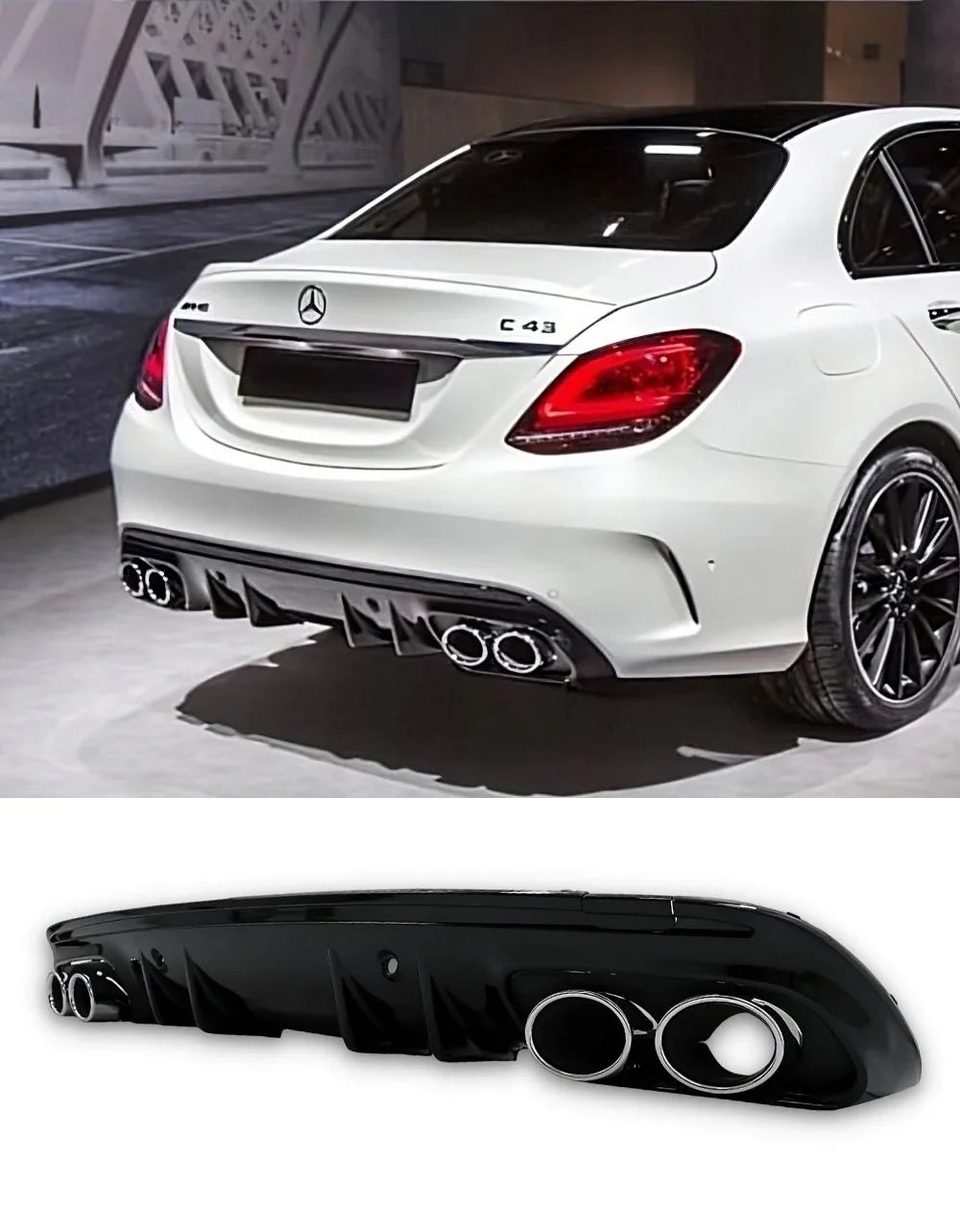 Mercedes C W205 S205 2014-2018 Diffusore AMG Line Look C43 - autorivallo