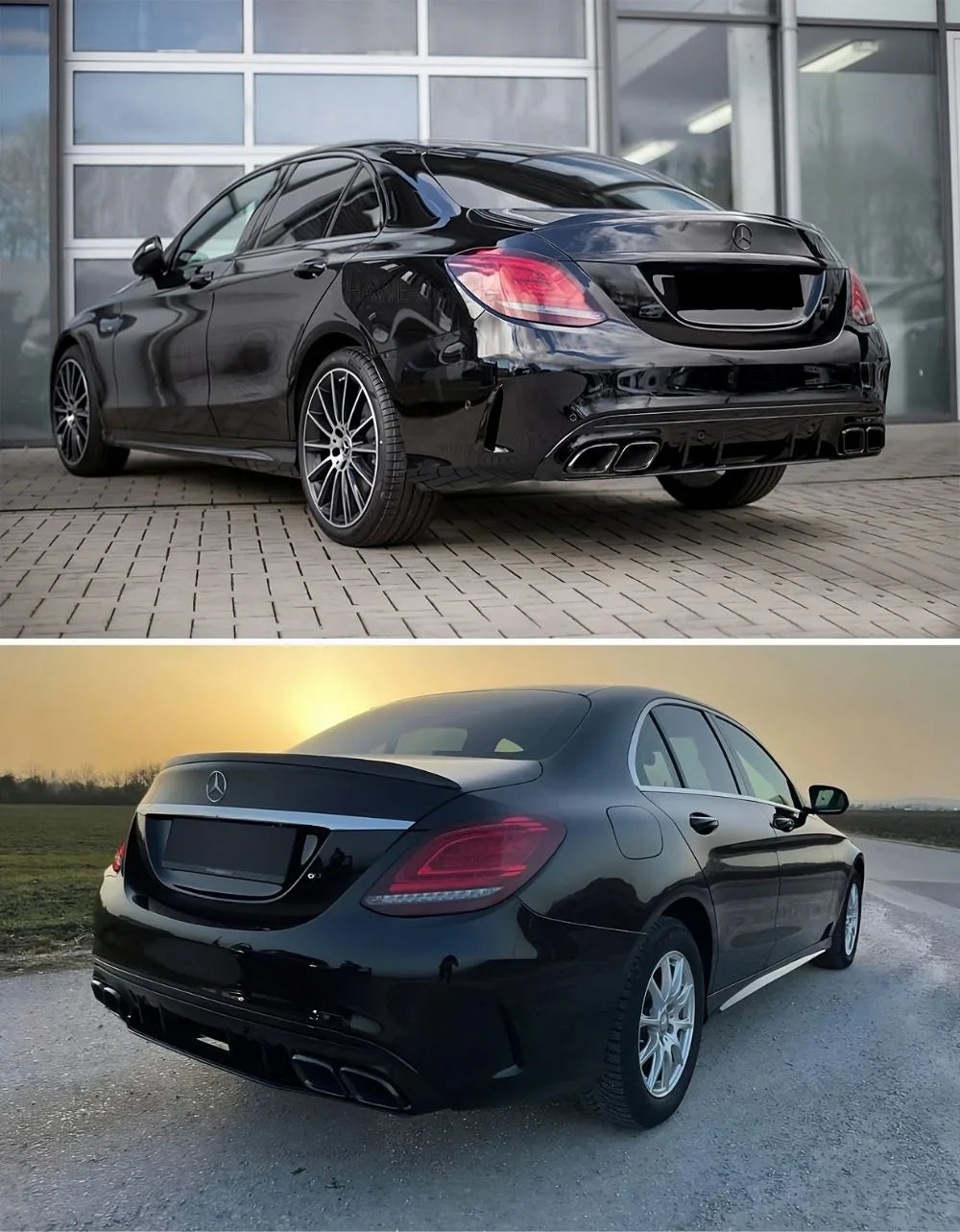 Mercedes C W205 S205 2014-2018 Diffusore AMG Line C63S Look - autorivallo