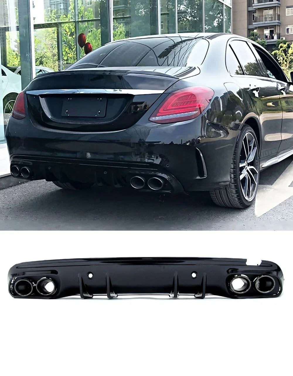 Mercedes C W205 S205 2018-2021 Diffusore AMG Line Look C43 - autorivallo