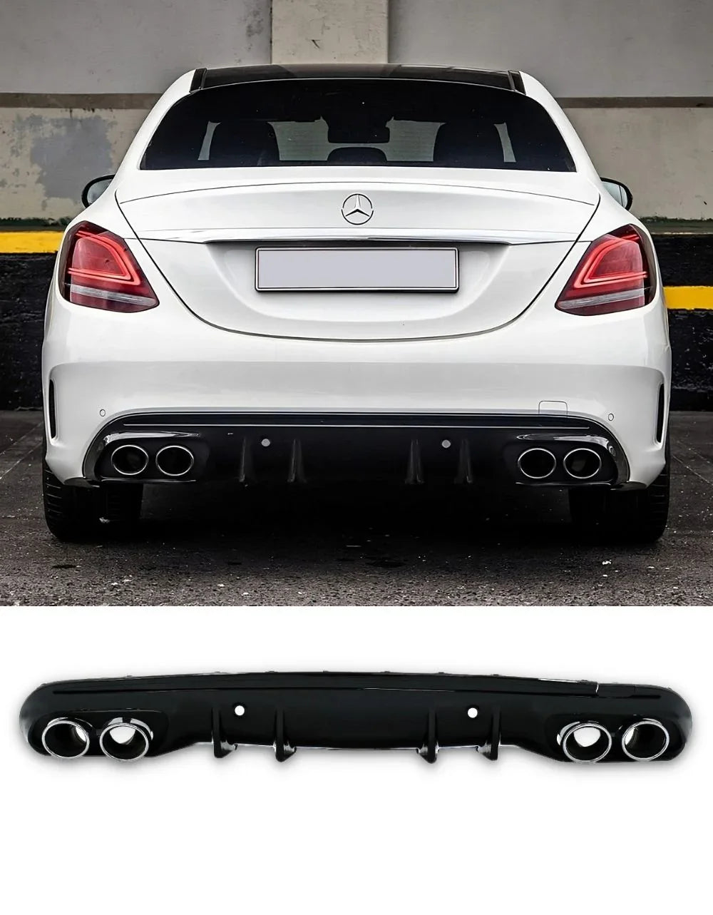 Mercedes C W205 S205 2018-2021 Diffusore AMG Line Look C43 - autorivallo