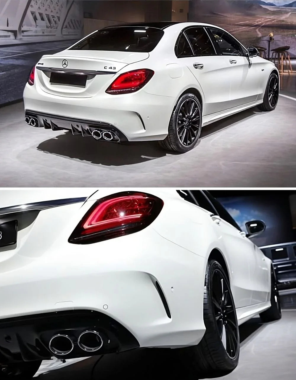 Mercedes C W205 S205 2018-2021 Diffusore AMG Line Look C43 - autorivallo