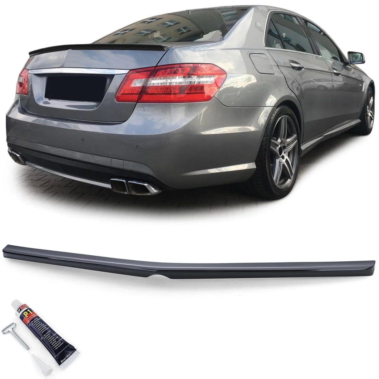 Mercedes E W212 Berlina 2009-2016 Spoiler Cofano Nero Lucido - autorivallo