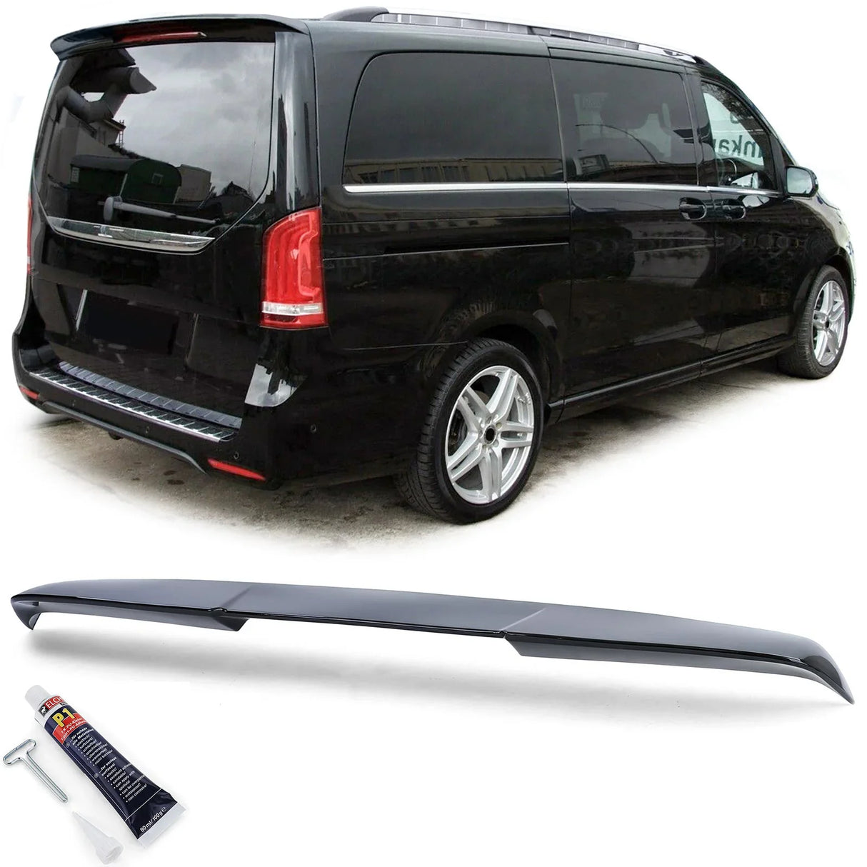Mercedes V Vito W447 2014-2019 Spoiler Sul Tetto Nero Lucido - autorivallo