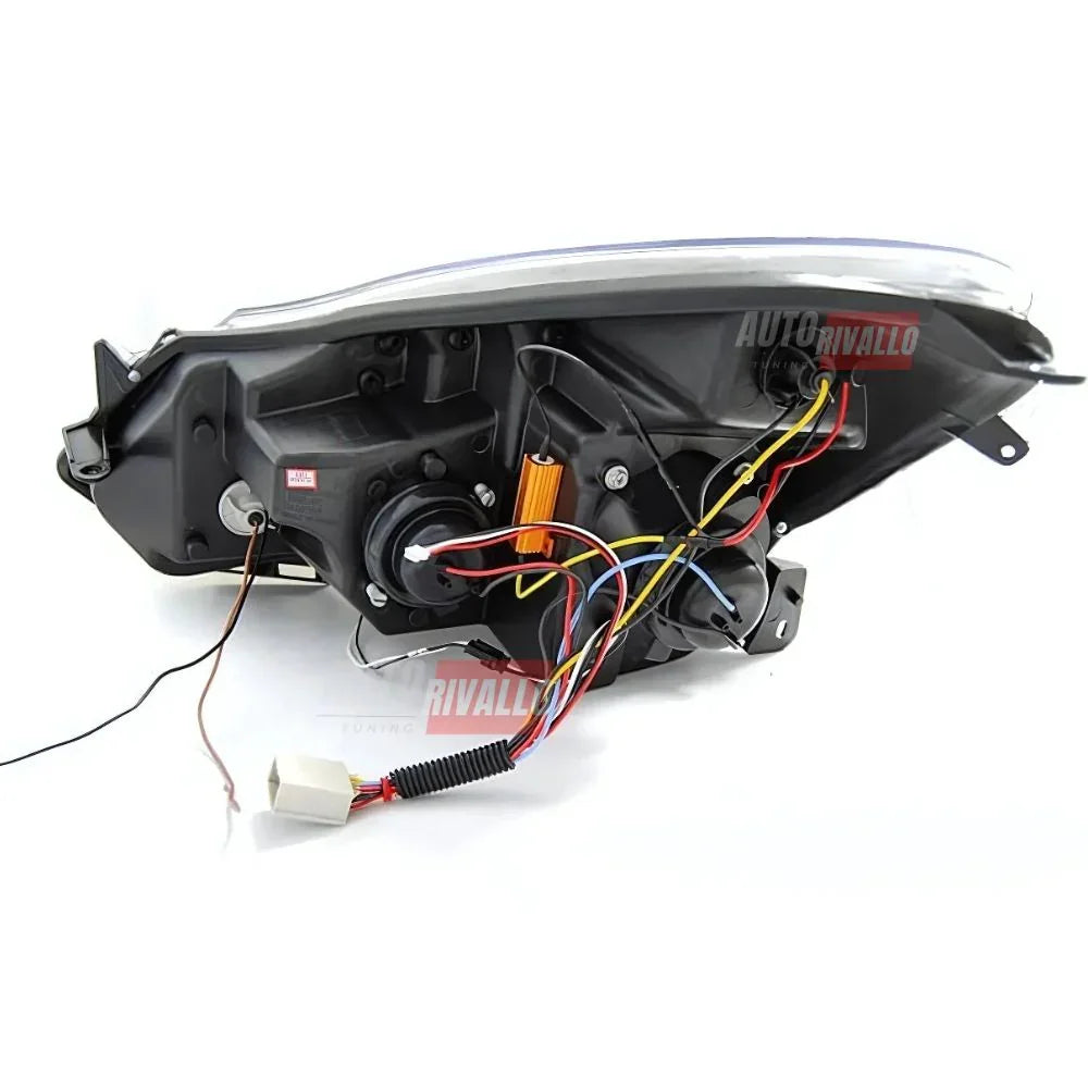Opel Corsa D 2006-2010 Fari Anteriori LED Diurne Nero - autorivallo