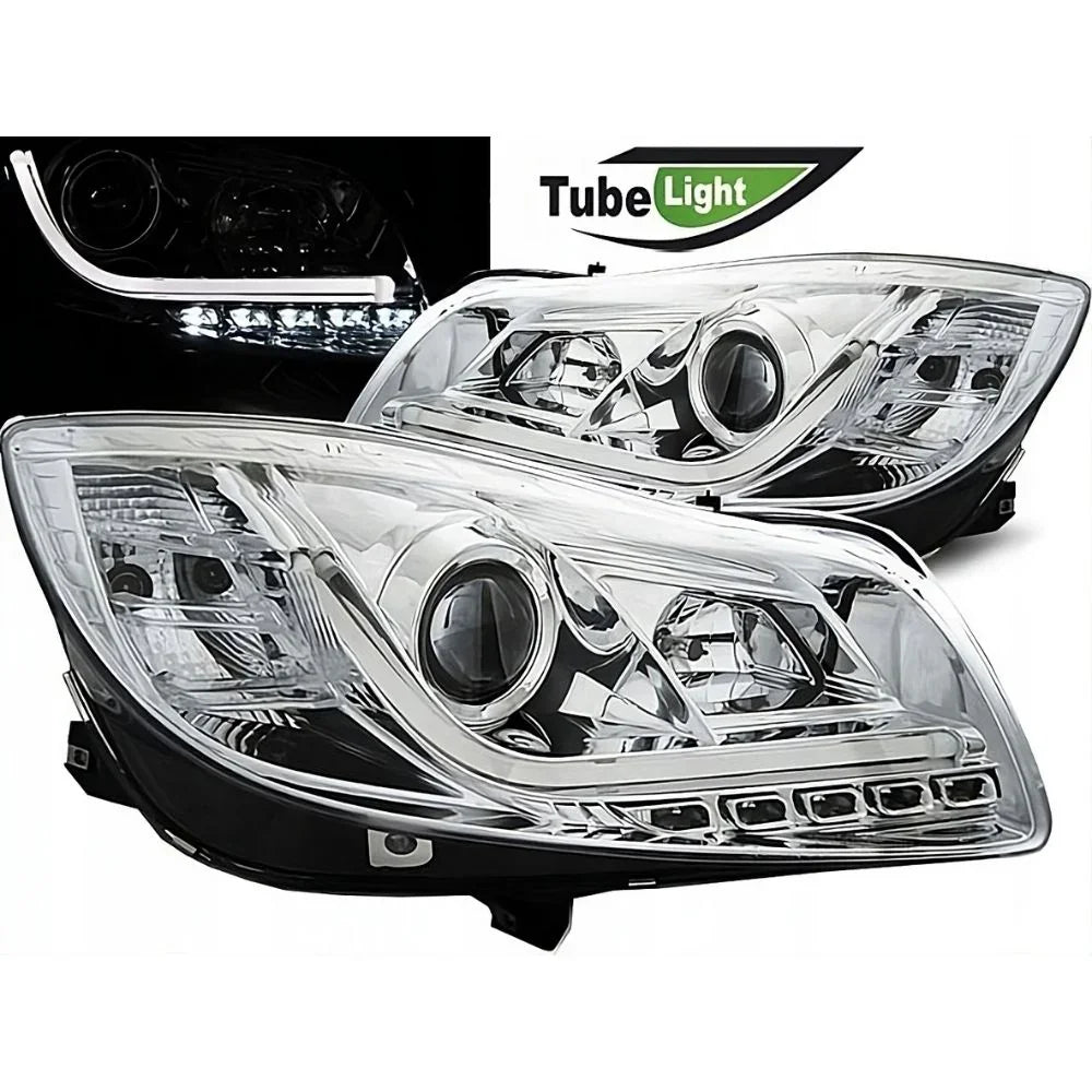 Opel Insignia A 2008-2013 Fari Anteriori LED Cromati Lightube - autorivallo