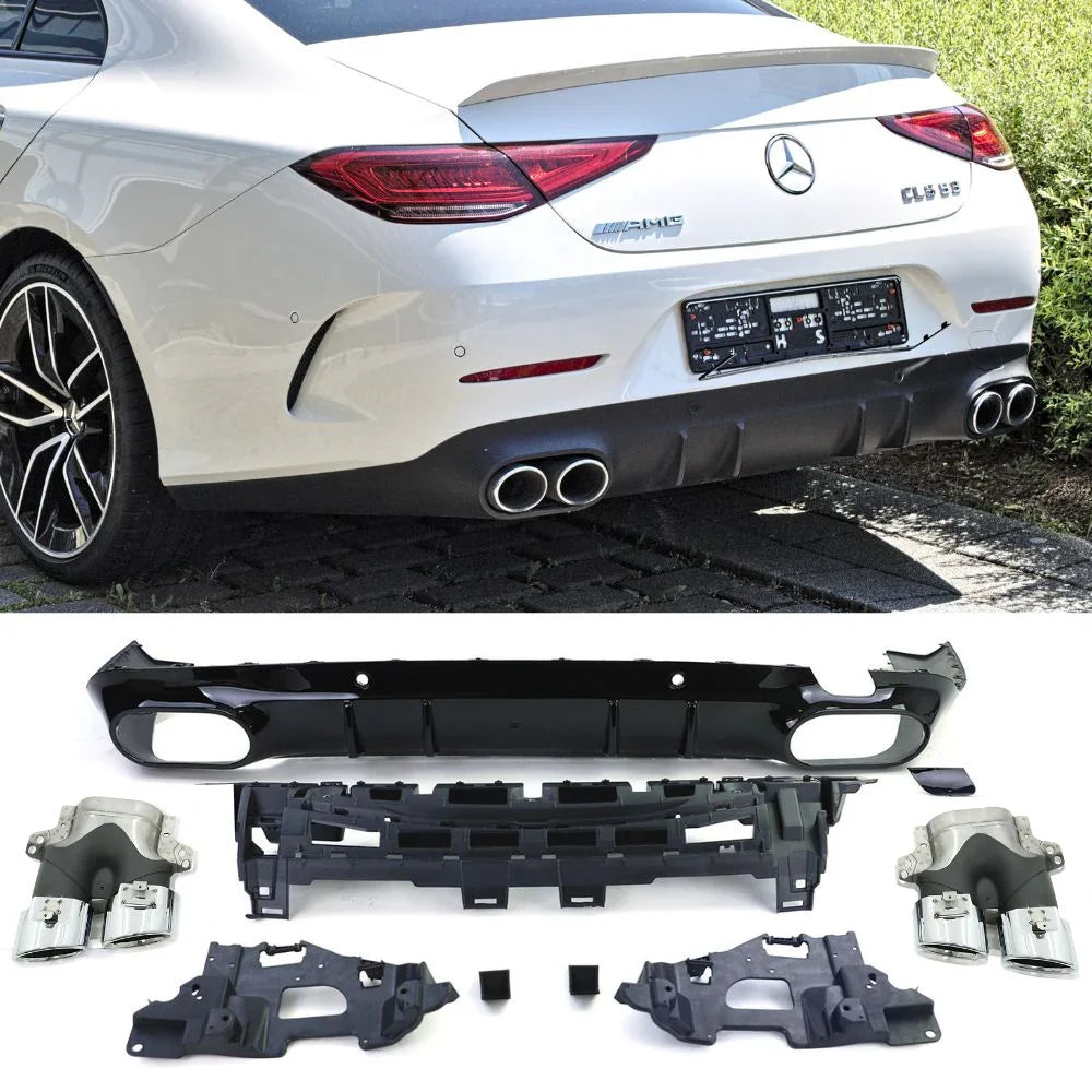 Mercedes CLS C257 AMG Line 2018-2024 Diffusore AMG 55 Look - autorivallo