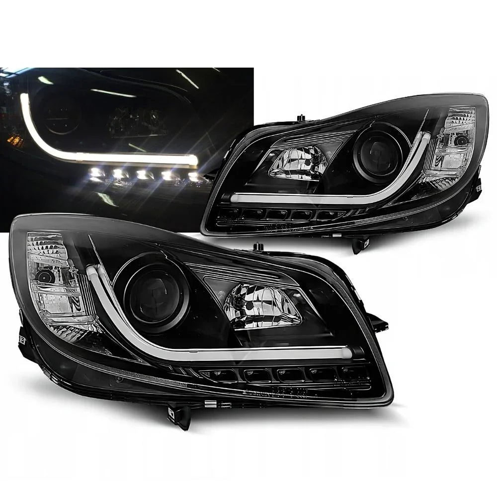 Opel Insignia A 2008-2013 Fari Anteriori LED Neri Lightube - autorivallo