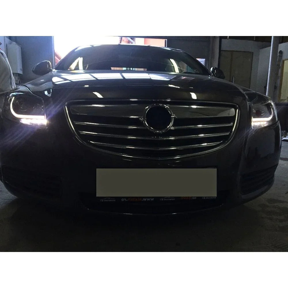 Opel Insignia A 2008-2013 Fari Anteriori LED Neri Lightube - autorivallo
