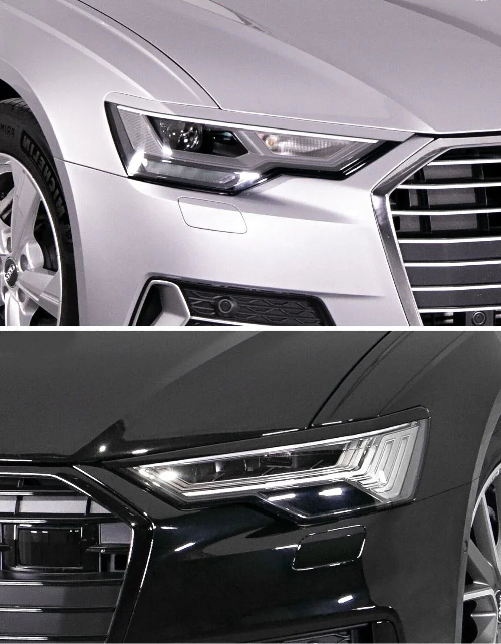 Audi A6 4K C8 2018-2022 Set Palpebre Ciglia Fari ABS 3M - autorivallo