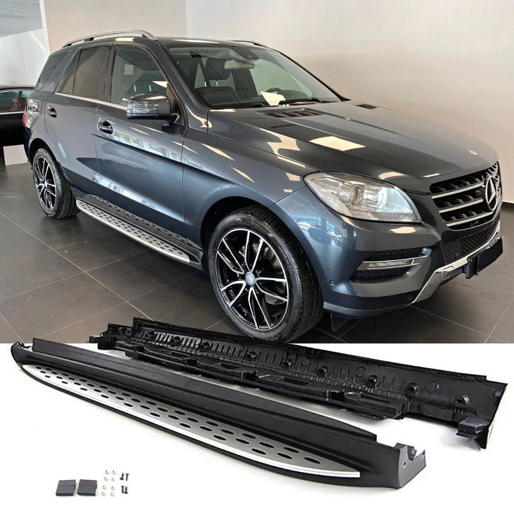 Mercedes M ML W166 2011-2015 Pedane Laterali in Alluminio - autorivallo
