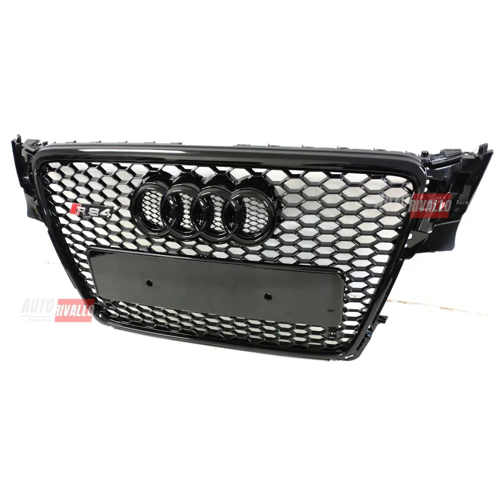 Audi A4 B8 8K 2007-2011 Griglia Anteriore RS4 Look Nero Lucido - autorivallo