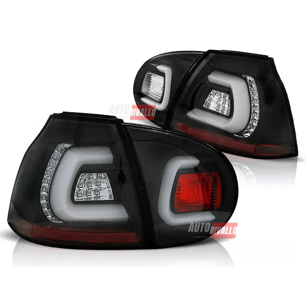 VW Golf 5 2003-2008 Fanali Stop Posteriori LED Nero - autorivallo