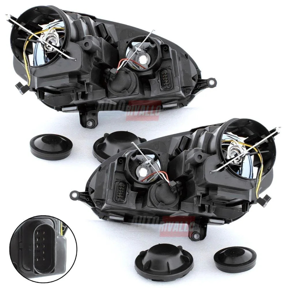 VW Golf 5 2003-2008 Fari Anteriori in ottica GTI R32 Look - autorivallo