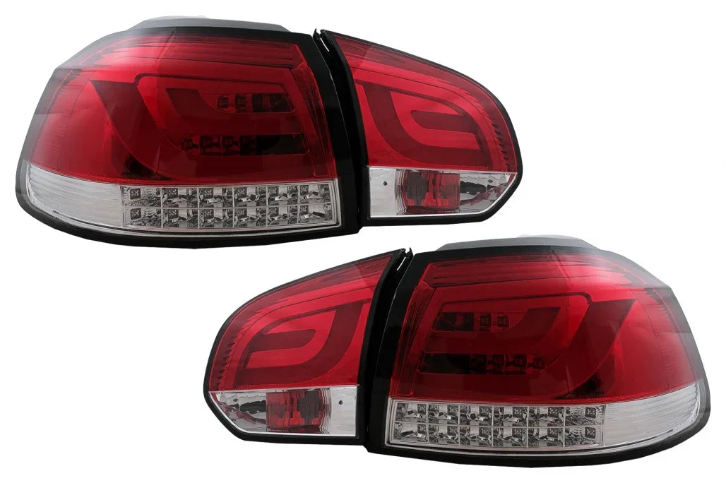 VW Golf 6 2008-2012 Fanali Posteriori a LED Lightbar Rosso - autorivallo