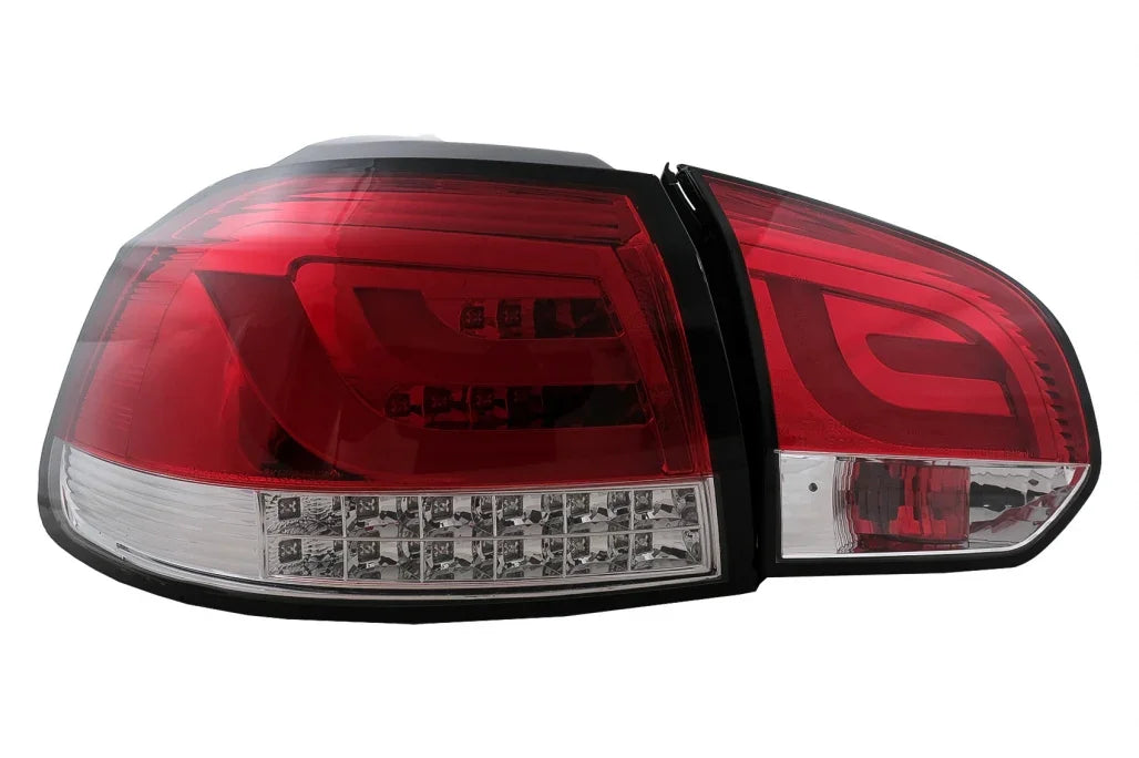 VW Golf 6 2008-2012 Fanali Posteriori a LED Lightbar Rosso - autorivallo