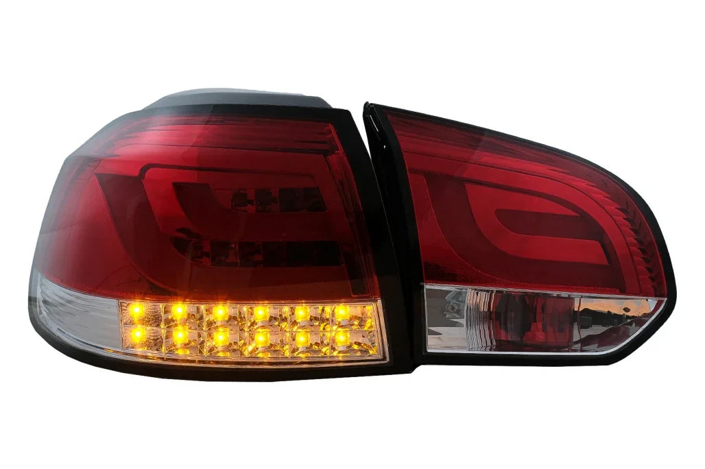 VW Golf 6 2008-2012 Fanali Posteriori a LED Lightbar Rosso - autorivallo