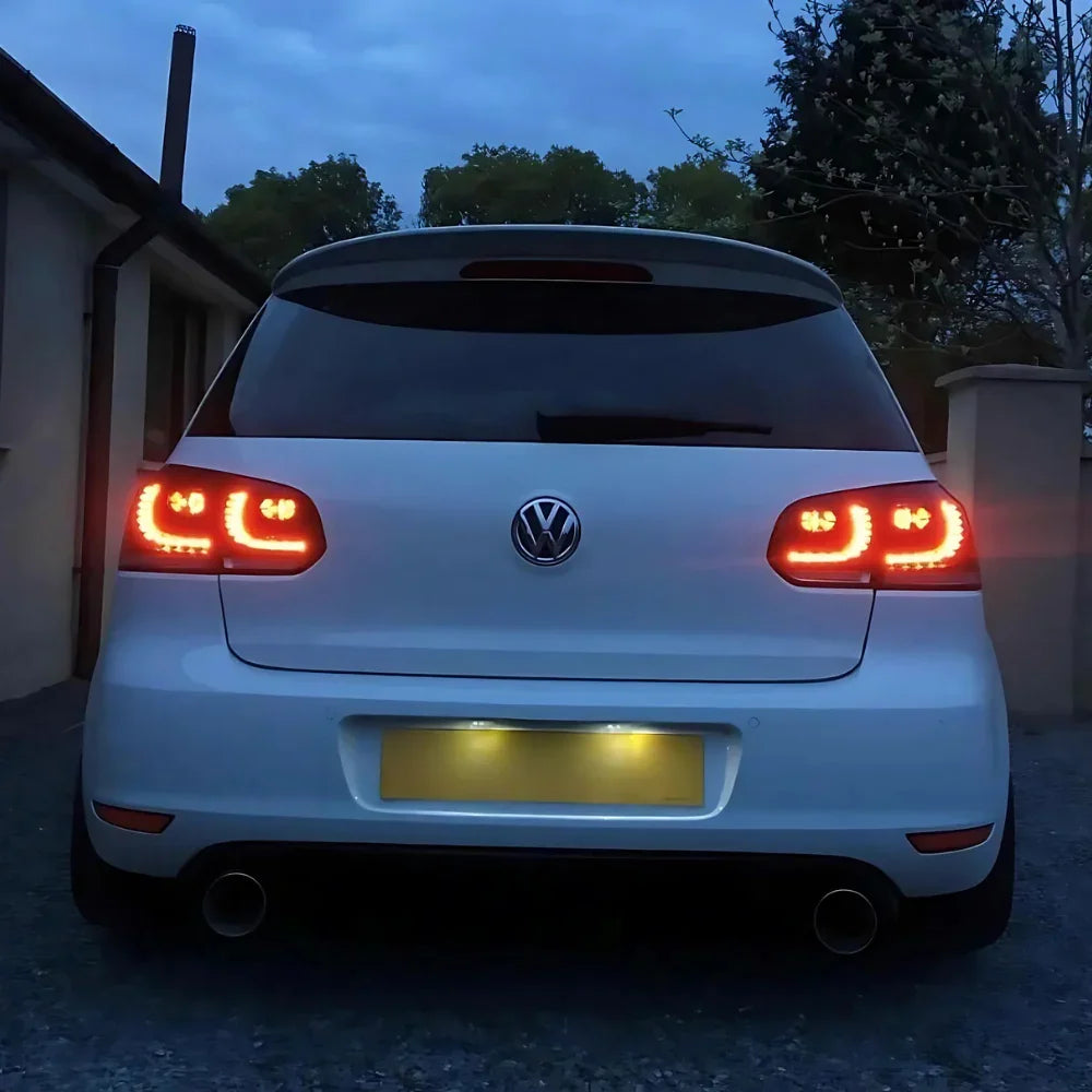 VW Golf 6 2008-2012 Fanali Posteriori Stop LED Rosso Chiaro - autorivallo