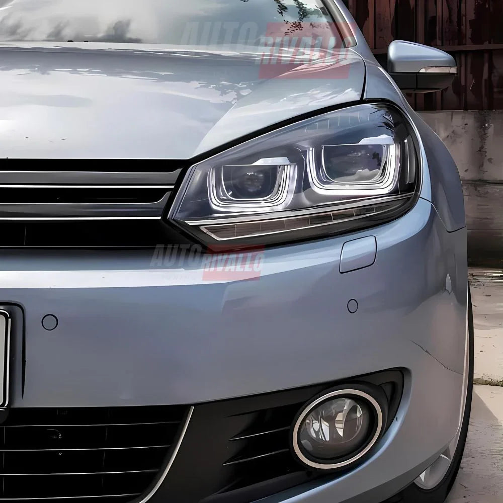 VW Golf 6 2008-2012 Fari Anteriori DRL LED Frecce Dinamiche - autorivallo