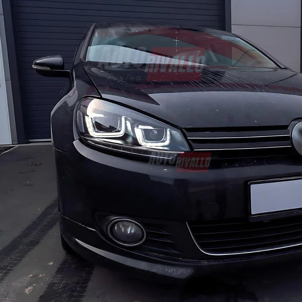 VW Golf 6 2008-2012 Fari Anteriori DRL LED Frecce Dinamiche - autorivallo