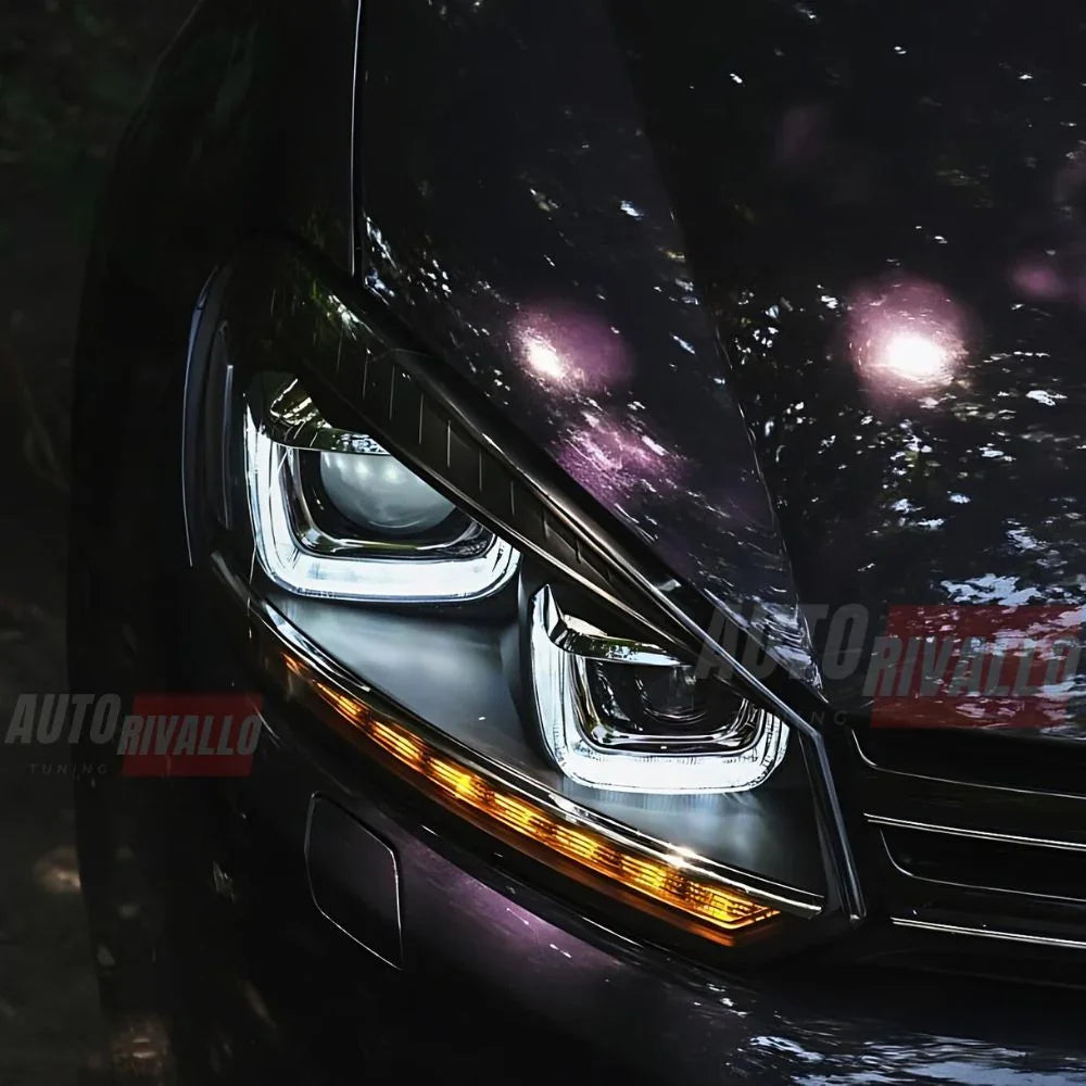 VW Golf 6 2008-2012 Fari Anteriori DRL LED Frecce Dinamiche - autorivallo