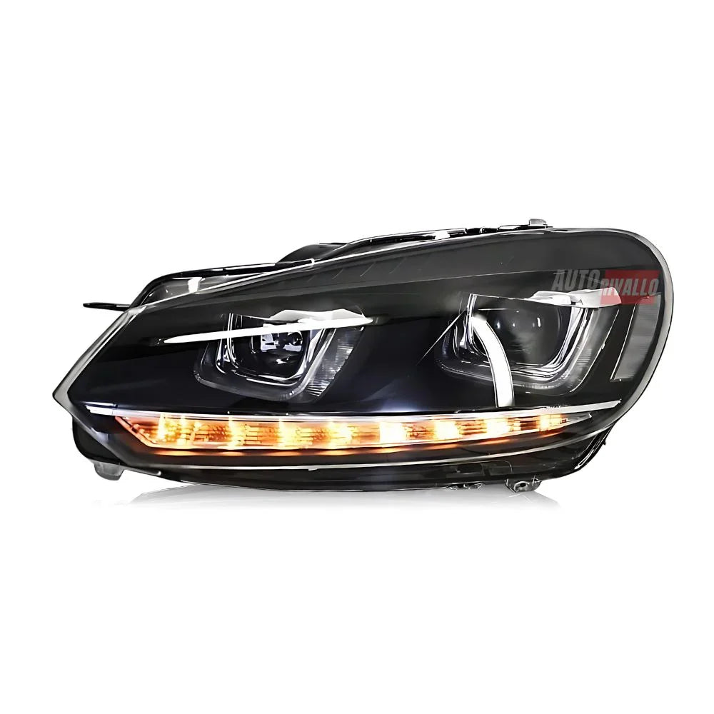 VW Golf 6 2008-2012 Fari Anteriori DRL LED Frecce Dinamiche - autorivallo