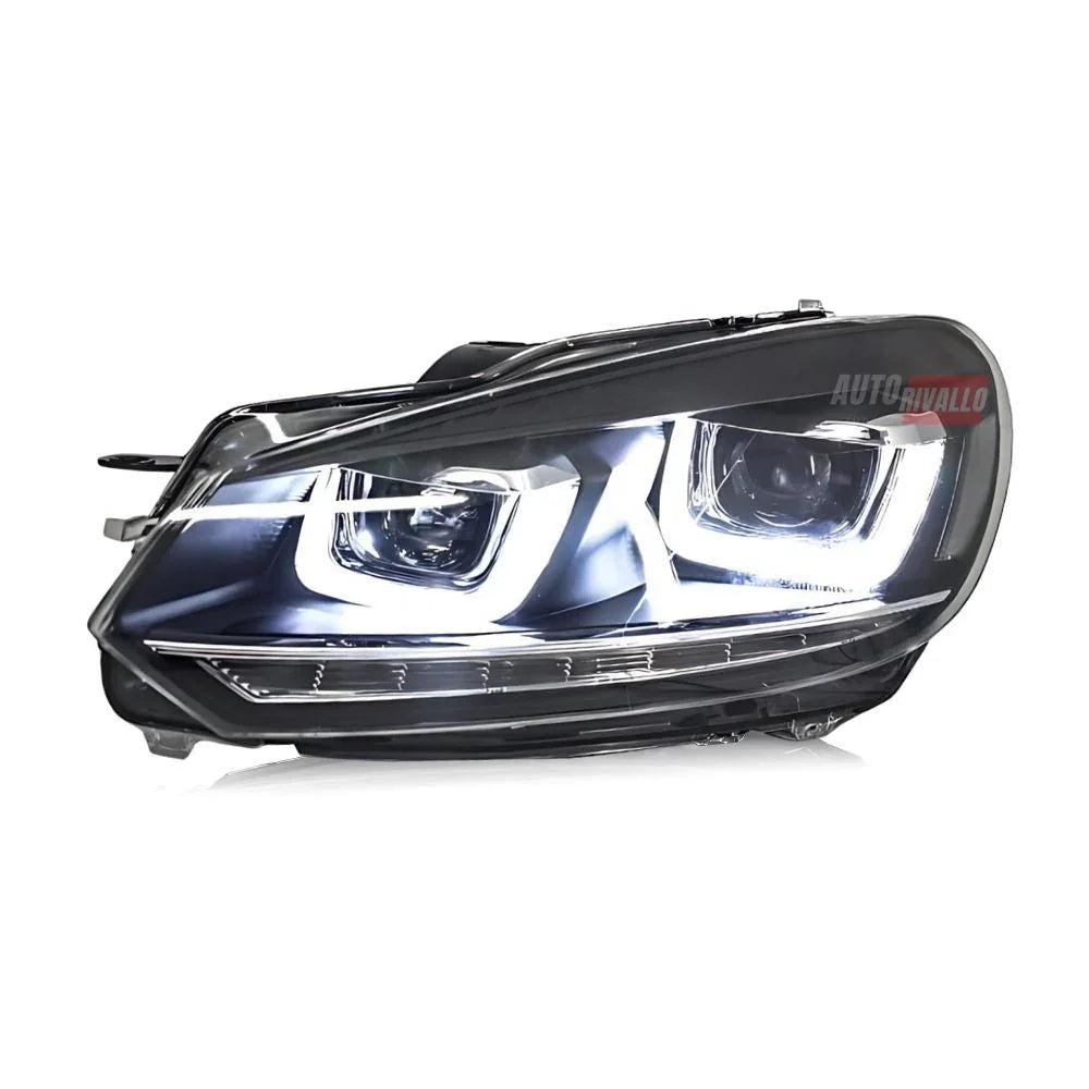 VW Golf 6 2008-2012 Fari Anteriori DRL LED Frecce Dinamiche - autorivallo